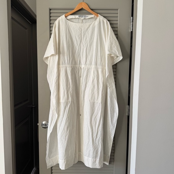 MM Lafleur | The Freedlund Caftan - Double-Faced Linen Dress ~ M - Picture 8 of 12